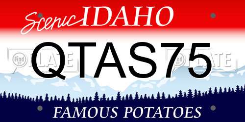 QTAS75 Idaho License Plate