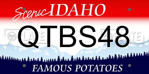QTBS48 Idaho License Plate