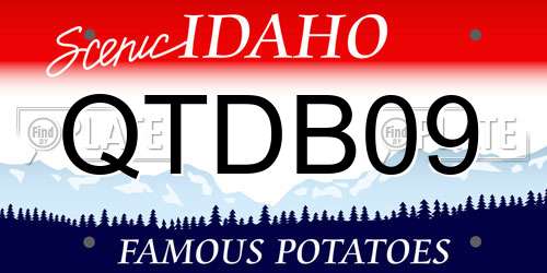 QTDB09 Idaho License Plate