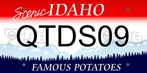 QTDS09 Idaho License Plate
