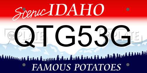 QTG53G Idaho License Plate