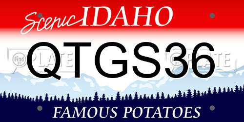 QTGS36 Idaho License Plate