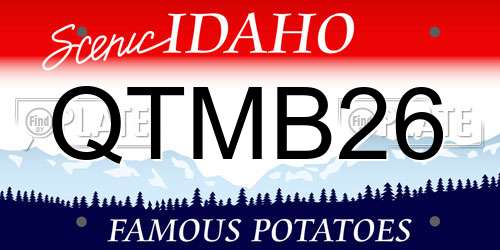 QTMB26 Idaho License Plate