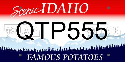 QTP555 Idaho License Plate