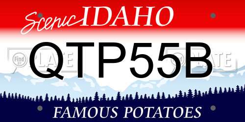 QTP55B Idaho License Plate