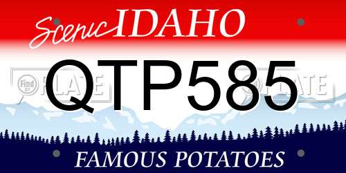 QTP585 Idaho License Plate