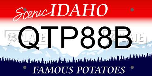 QTP88B Idaho License Plate
