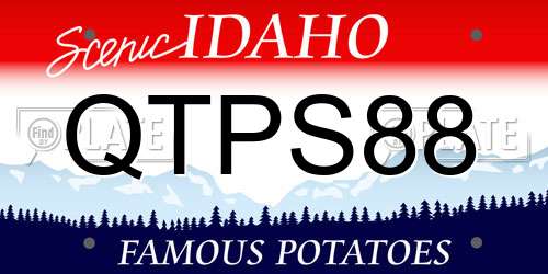QTPS88 Idaho License Plate
