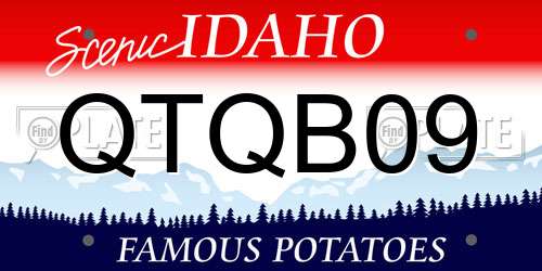 QTQB09 Idaho License Plate