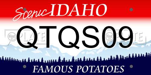 QTQS09 Idaho License Plate