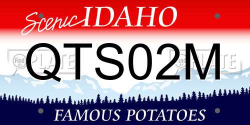 QTS02M Idaho License Plate