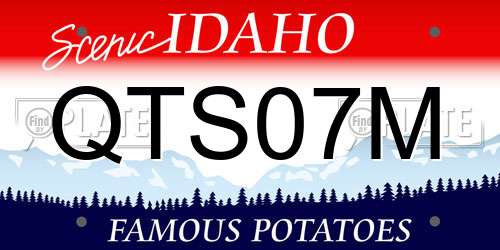 QTS07M Idaho License Plate