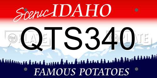 QTS340 Idaho License Plate