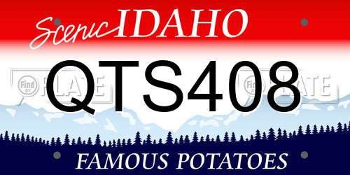 QTS408 Idaho License Plate