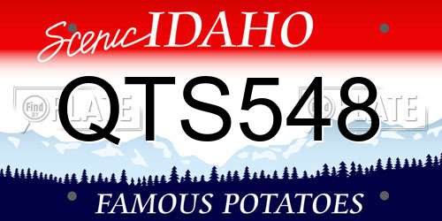QTS548 Idaho License Plate