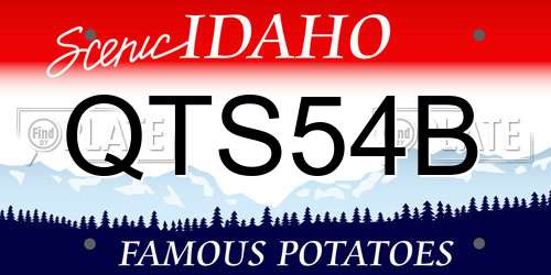 QTS54B Idaho License Plate