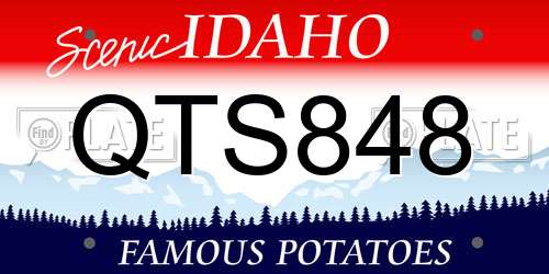 QTS848 Idaho License Plate