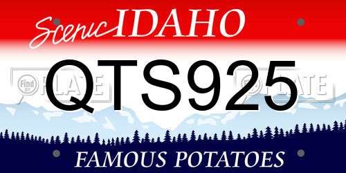 QTS925 Idaho License Plate