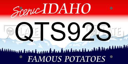 QTS92S Idaho License Plate