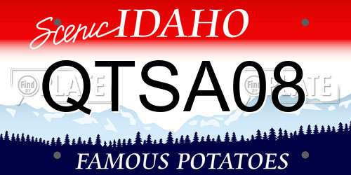 QTSA08 Idaho License Plate