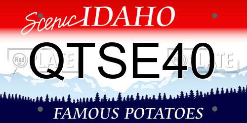 QTSE40 Idaho License Plate