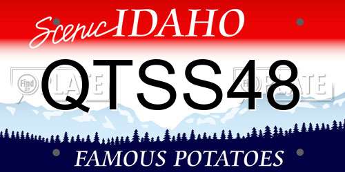 QTSS48 Idaho License Plate