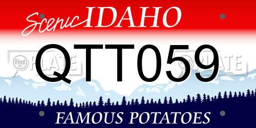 QTT059 Idaho License Plate