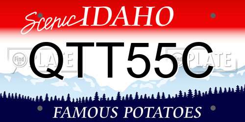 QTT55C Idaho License Plate