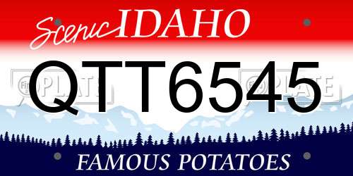 QTT6545 Idaho License Plate