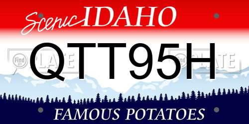 QTT95H Idaho License Plate