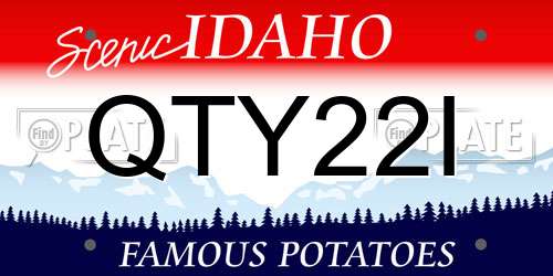 QTY22I Idaho License Plate