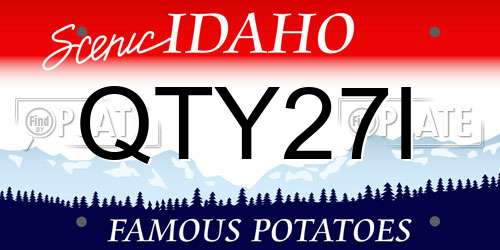 QTY27I Idaho License Plate
