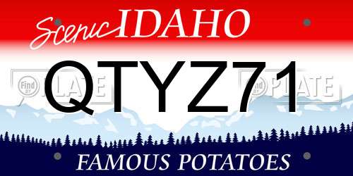 QTYZ71 Idaho License Plate