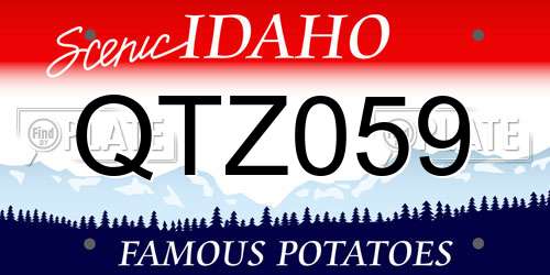 QTZ059 Idaho License Plate