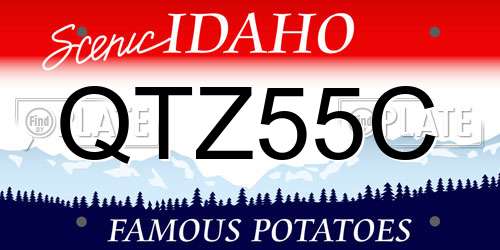QTZ55C Idaho License Plate