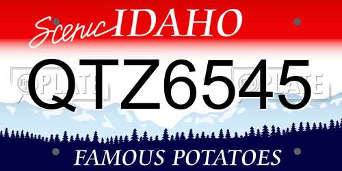 QTZ6545 Idaho License Plate