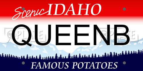 QUEENB Idaho License Plate