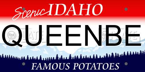 QUEENBE Idaho License Plate