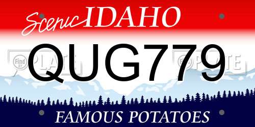 QUG779 Idaho License Plate
