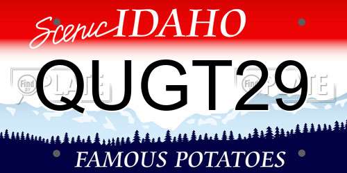 QUGT29 Idaho License Plate