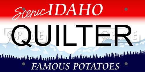 QUILTER Idaho License Plate