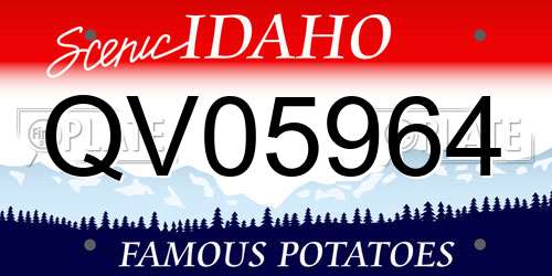 QV05964 Idaho License Plate