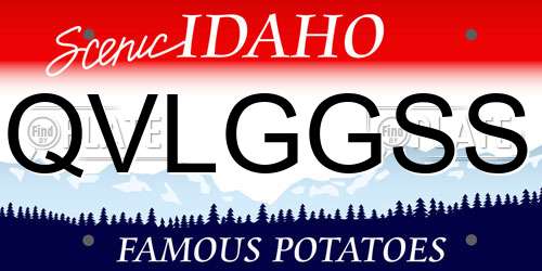 QVLGGSS Idaho License Plate
