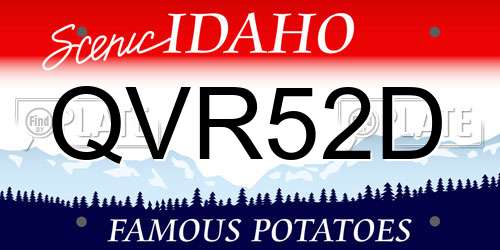QVR52D Idaho License Plate