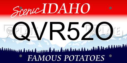 QVR52O Idaho License Plate