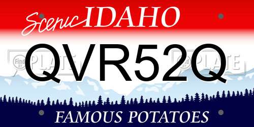 QVR52Q Idaho License Plate