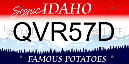 QVR57D Idaho License Plate