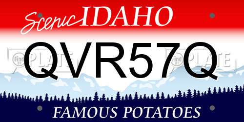 QVR57Q Idaho License Plate
