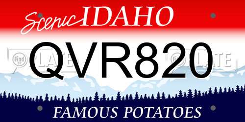 QVR820 Idaho License Plate