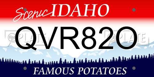 QVR82O Idaho License Plate